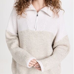 Like New Varley Willard Half-Zip sweater in Nimbus Cloud size medium